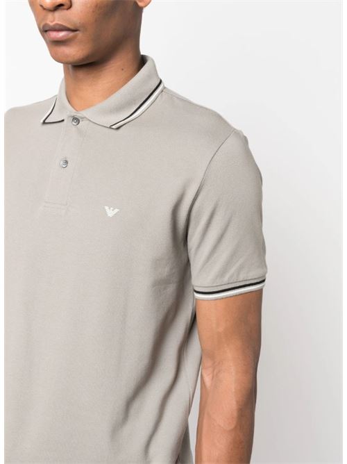 polo a righe con logo ricamato Emporio Armani | 8N1FB4 1JPTZ.0643